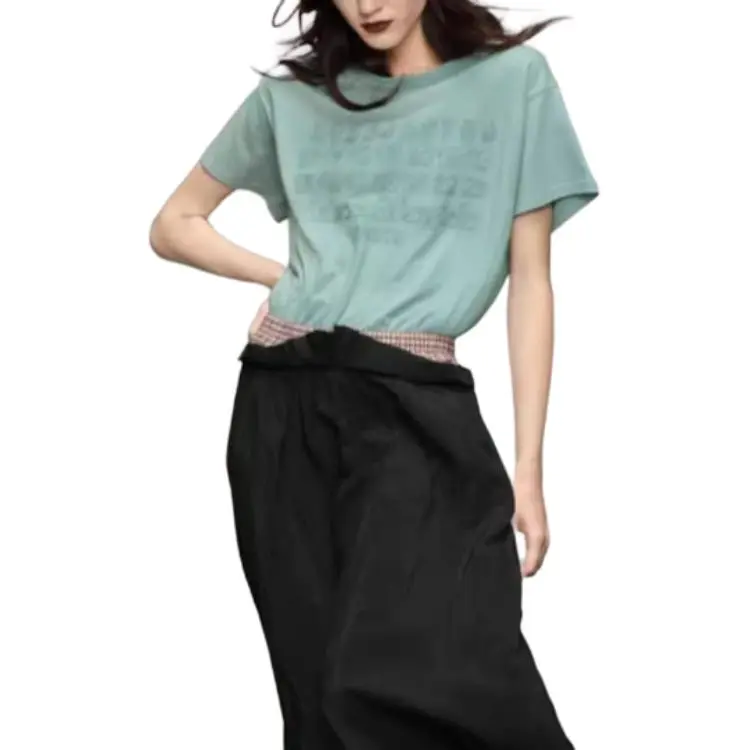 Maison Margiela Logo Print T Shirt 'Baby Blue'-3