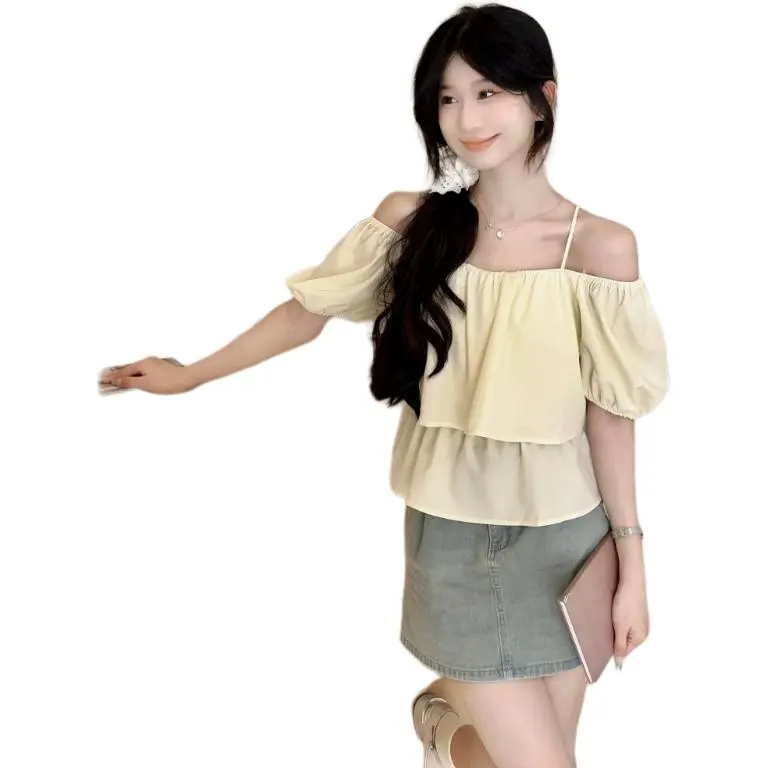 Flowers in water Shirts Women's Apricot-4