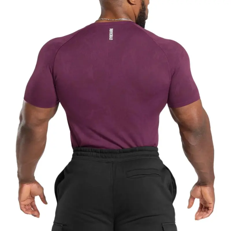 GYMSHARK T Shirt Men's Magenta Purple-4