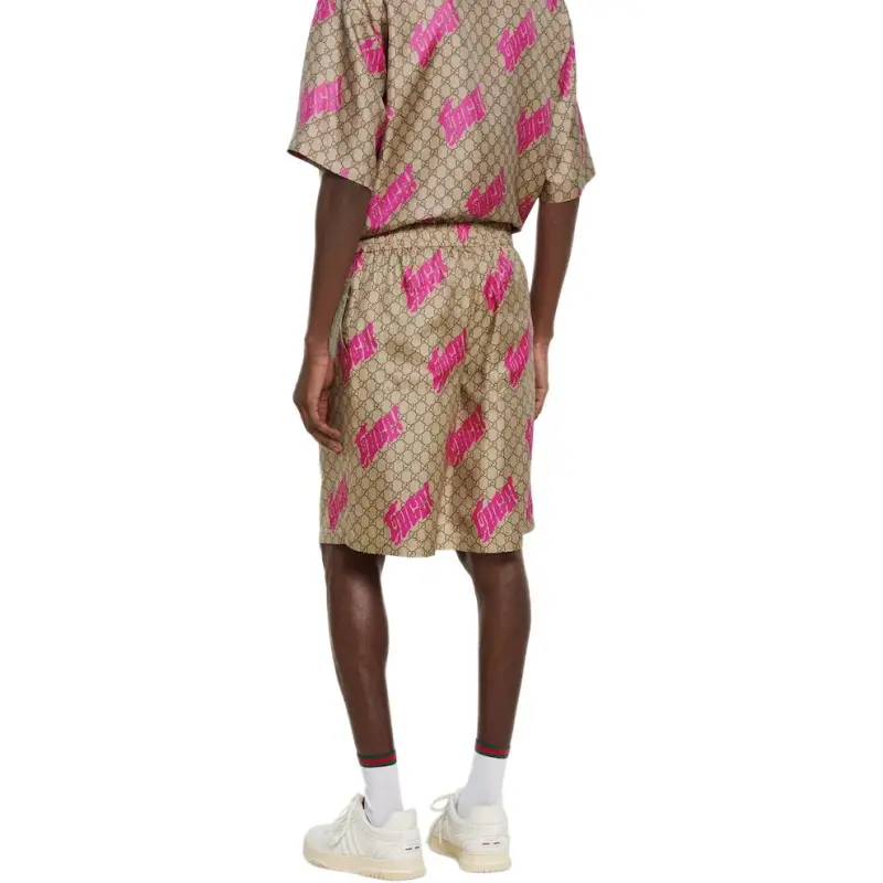 GUCCI FW25 Casual Shorts Men's Beige Brown-2