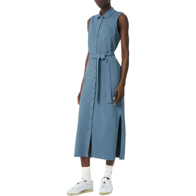 LACOSTE Long Stretch Mini Piqué Polo Dress-2