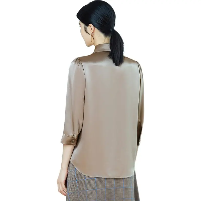 BBLLUUEE Shirt Women's Champagne Coffee-0