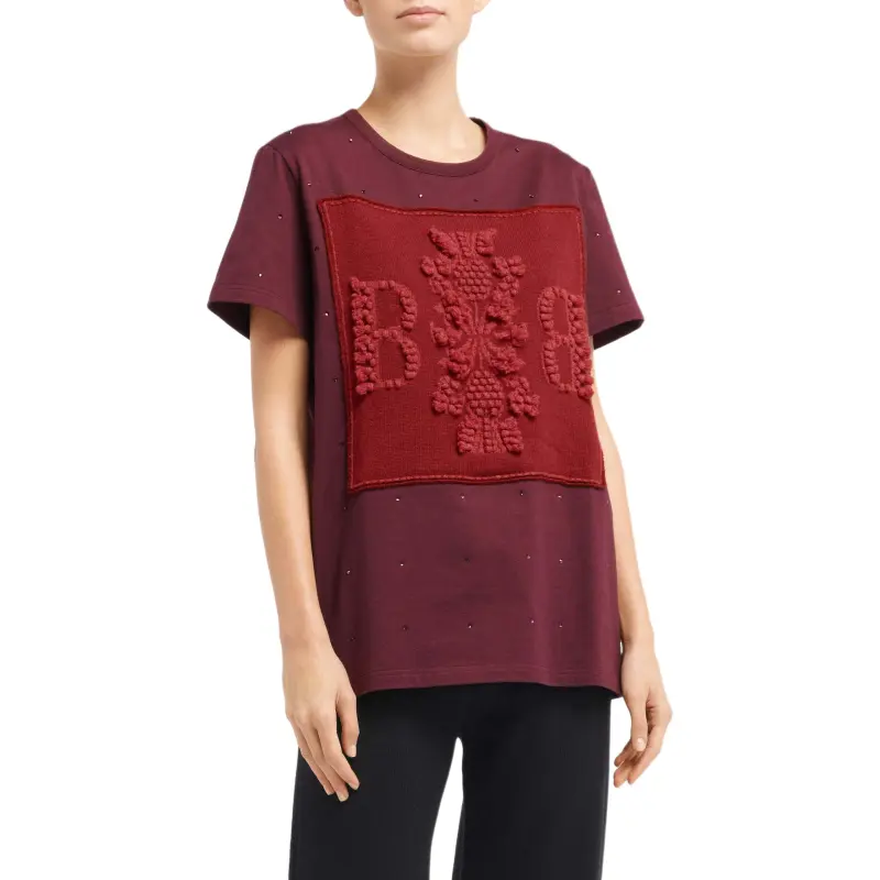 Barrie Logo embroidered Embellished T shirt-1