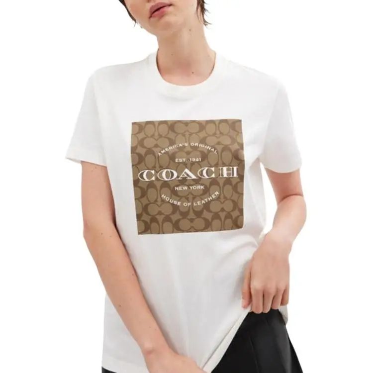 COACH T Shirts Women's White-3