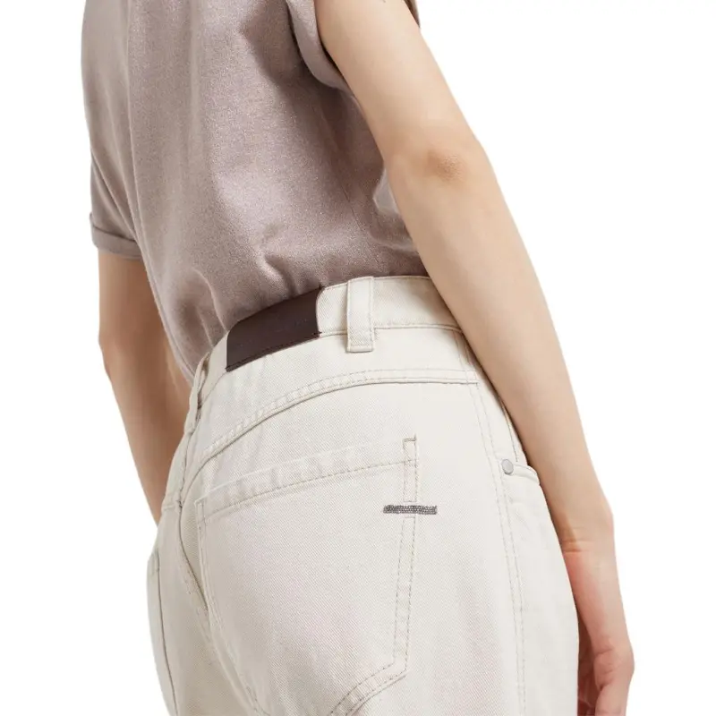 Brunello Cucinelli Logo Patch Cropped Jeans-4