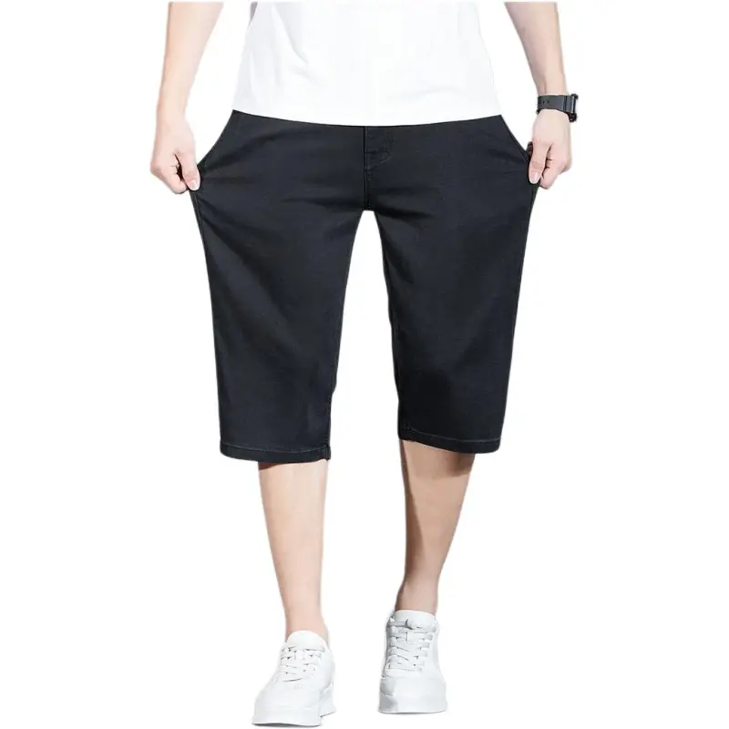 FAWENXIANGZI Denim Shorts Men's-8