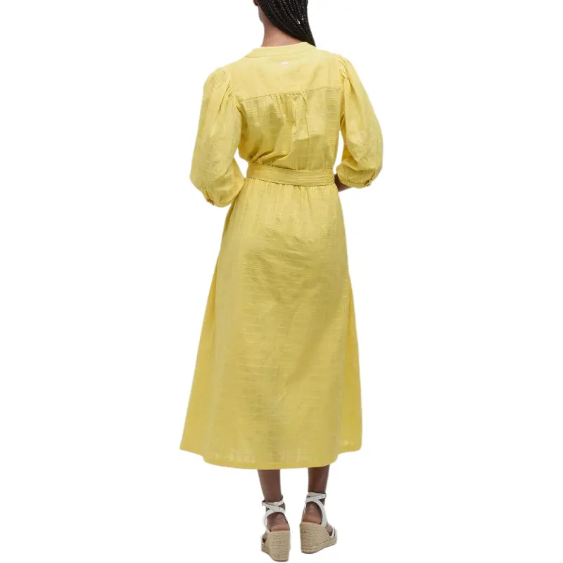 BARBOUR Long Sleeved Dress Women's Yellow-3
