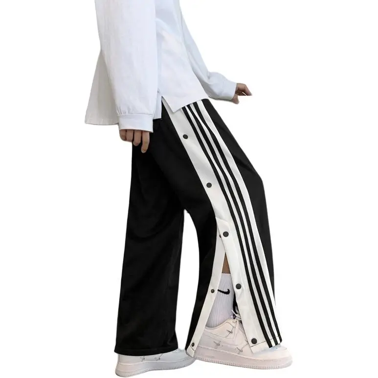 SOCKKEY Casual Pants Unisex Black With Semi Open Buckle Style-1