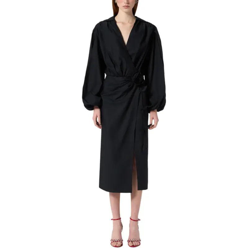 Blumarine Floral appliqué Midi Dress-1