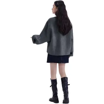 DEAR DEER PUFF Coats Women's Misty Gray
