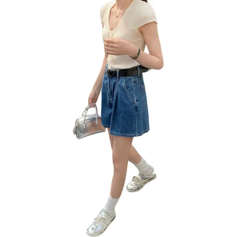Kazakhstan Denim Shorts Women's-2