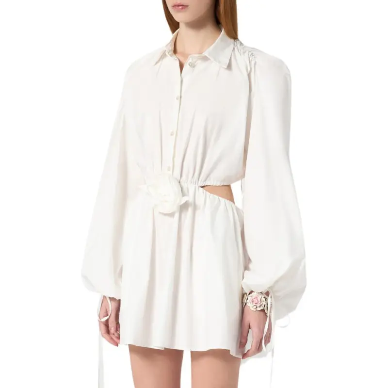 Blumarine Long Sleeved Dresses Women's White-4
