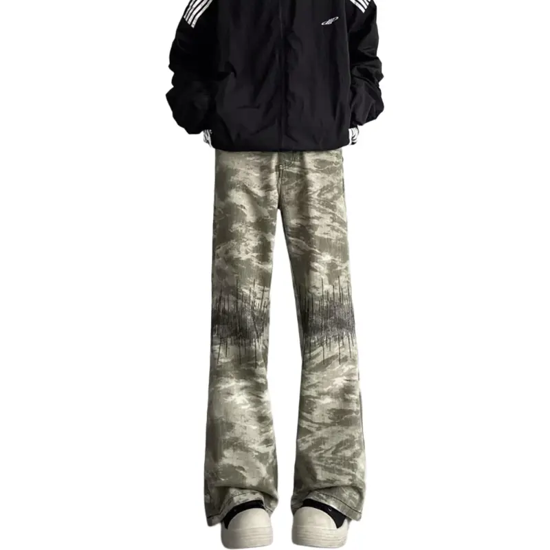 PAINT STAIN Jeans Unisex Camouflage-7