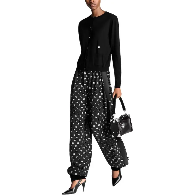 LOUIS VUITTON Rhinestone Button Cardigan-3