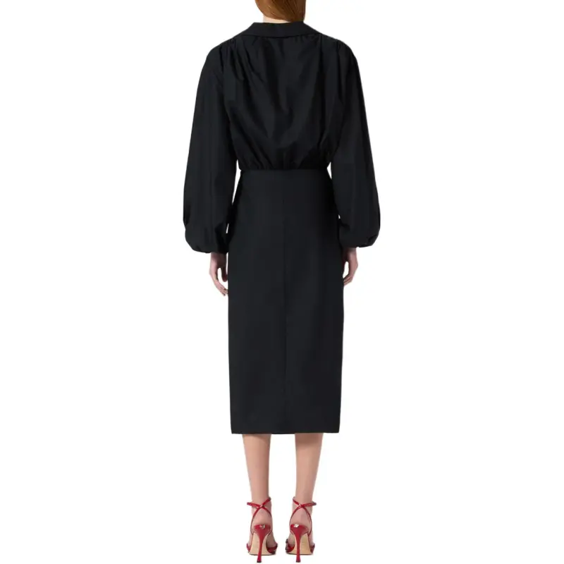Blumarine Floral appliqué Midi Dress-3