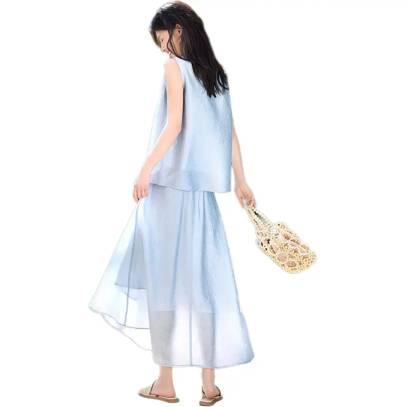 XWI Two Piece Skirt Sets Women's Ice Blue-3