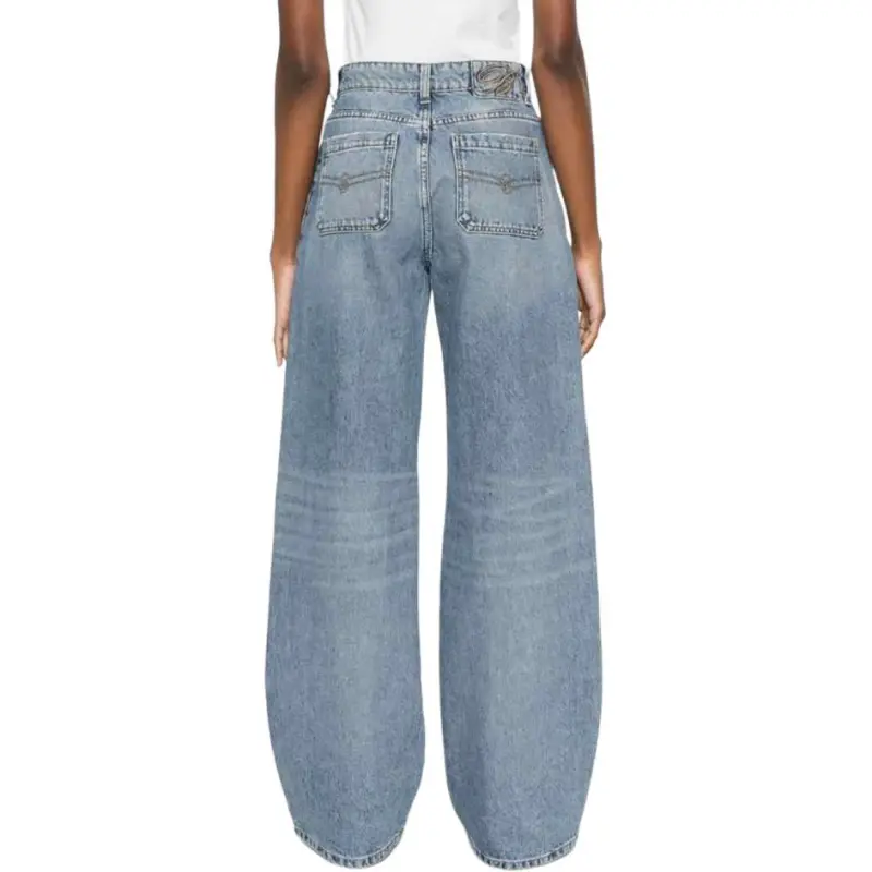 Blumarine Signature Wide Leg Jeans-2