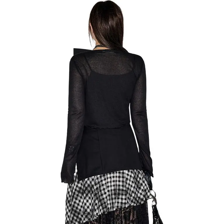 UNIFREE Slip Dress Women's Dark Red Plaid-6