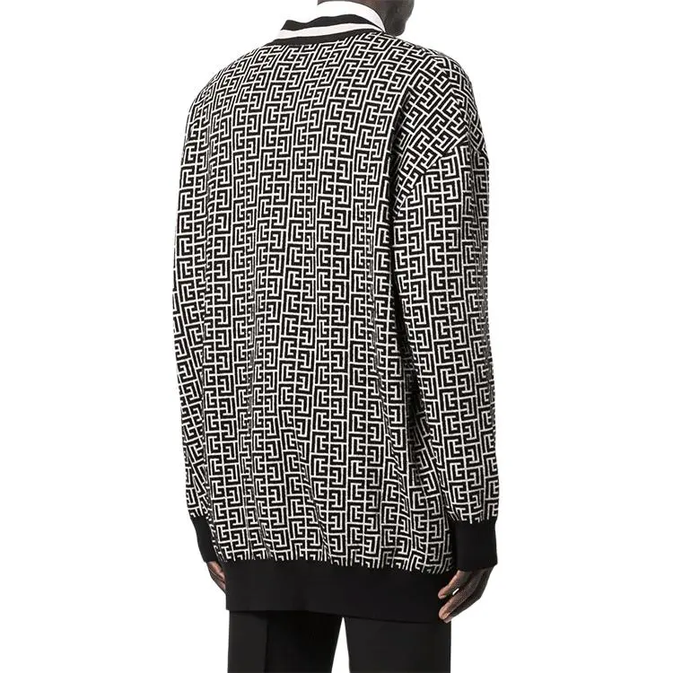 BALMAIN FW21 Loose Fit Knitwear Men's Black-3