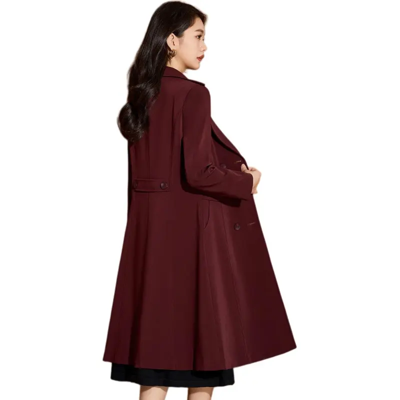 Mylan Trench Coat Women's Maroon-0