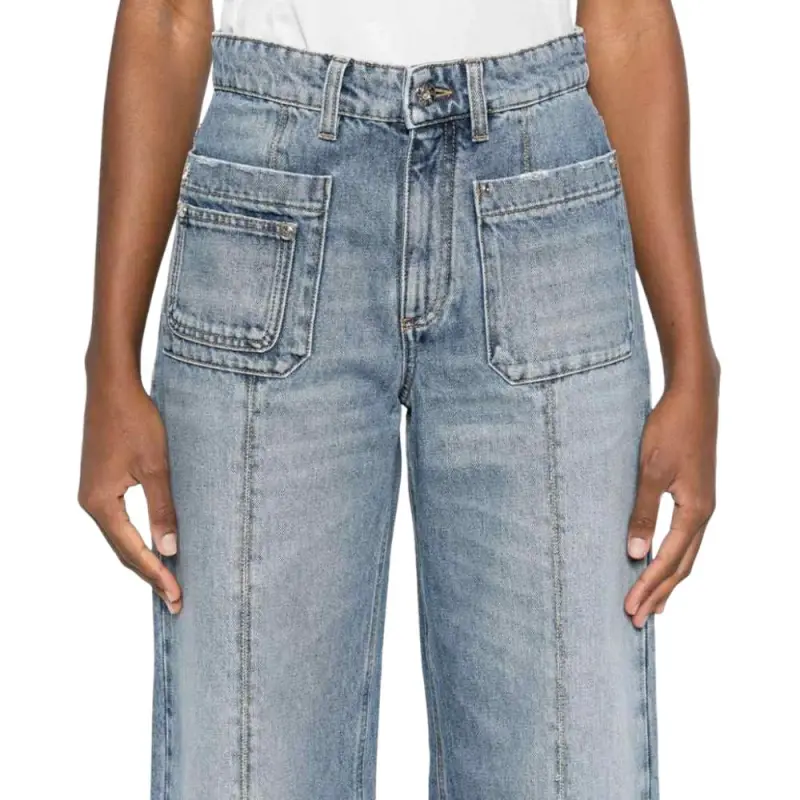 Blumarine Signature Wide Leg Jeans-4