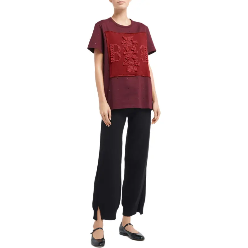 Barrie Logo embroidered Embellished T shirt-2