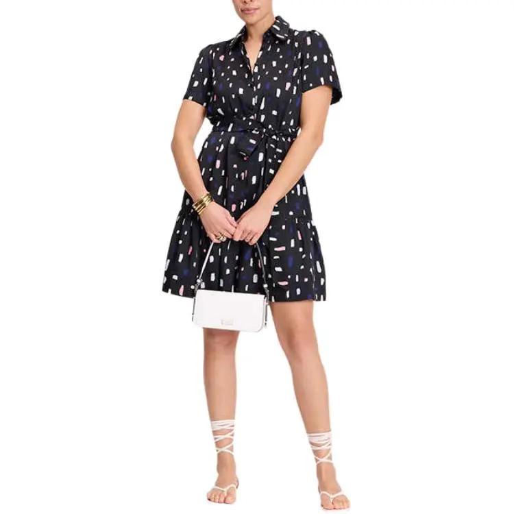 Kate Spade SS25 Short Sleeved Dresses Women's Black-1