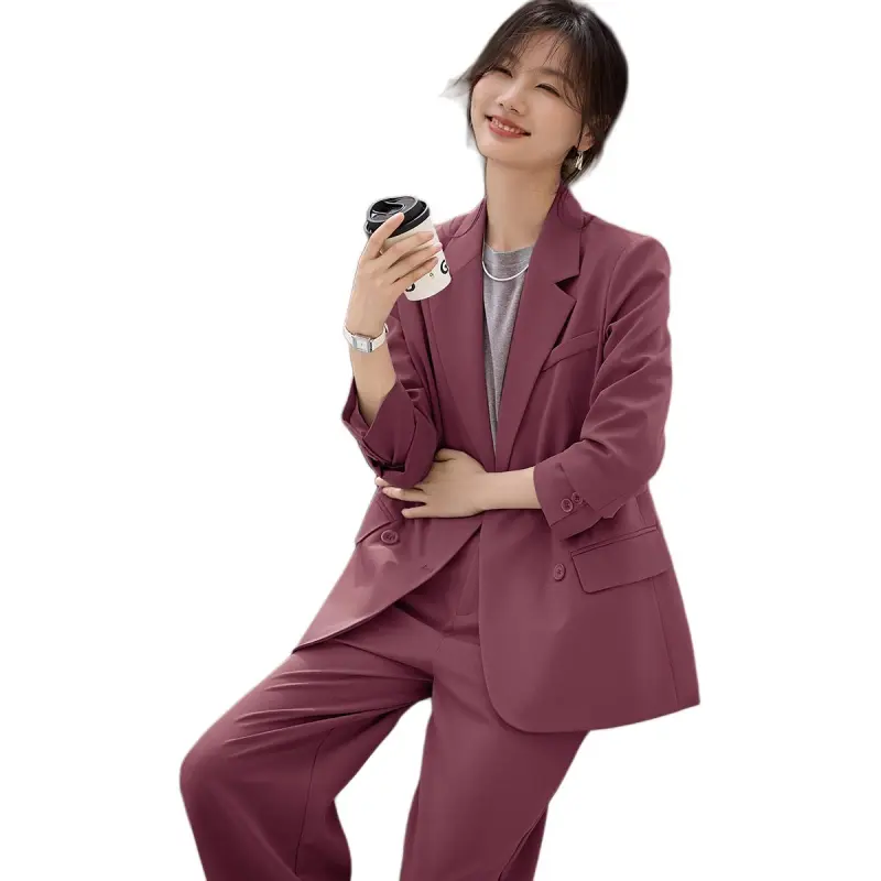 XWI Casual Suit Women's Smoky Berry Red-3