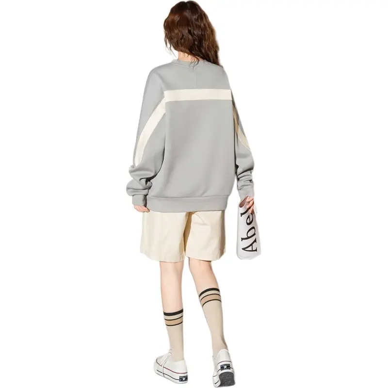 FAWENXIANGZI Sweatshirt Women's Light Gray-0