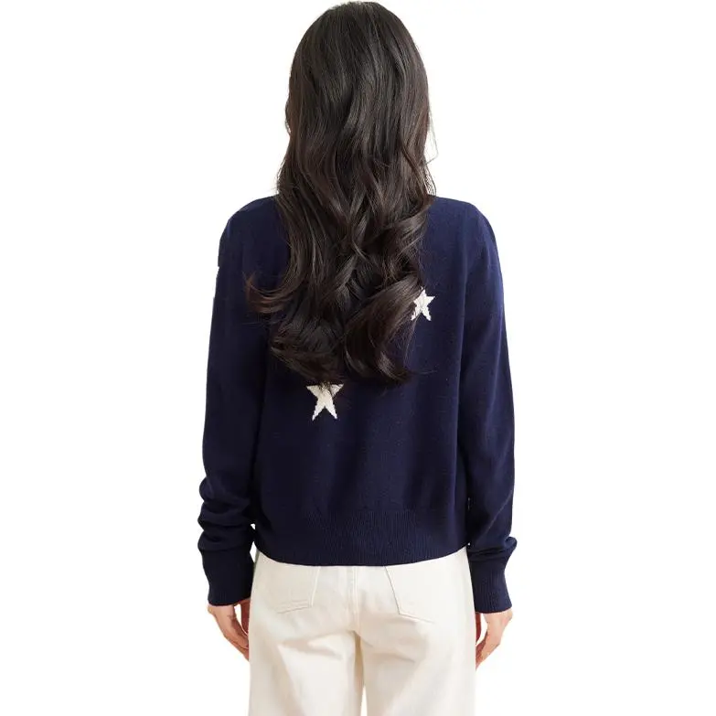 La Chapelle Knitwear Women's Navy Blue-2