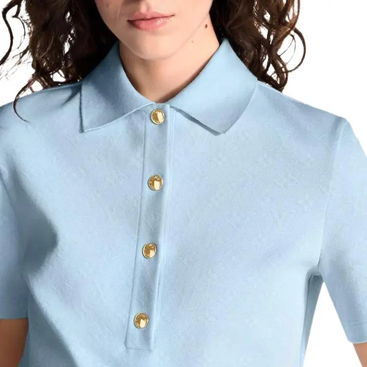 LOUIS VUITTON SS25 Polo Shirt Women's Blue-4