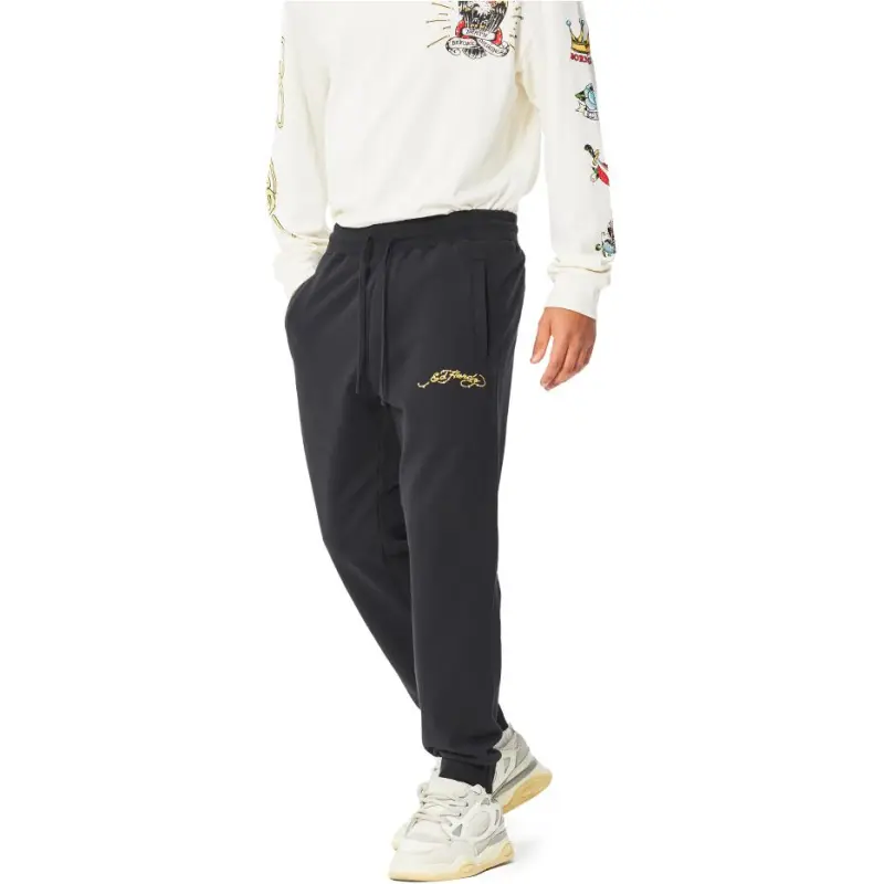 Ed Hardy SS25 Casual Pants Men's Black-2