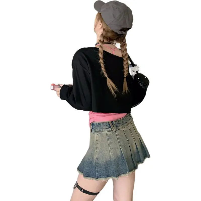 XIANSINIAO Drop Shoulder Sleeve T Shirt Women's-1