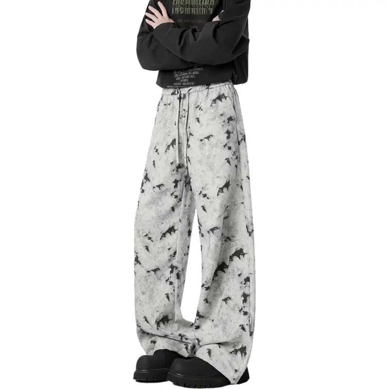 KAIPAINEN Casual Pants Unisex Gray-2