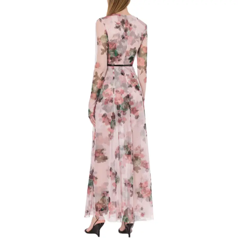 PHILOSOPHY DI LORENZO SERAFINI Flower Print Long Tulle Dress-2
