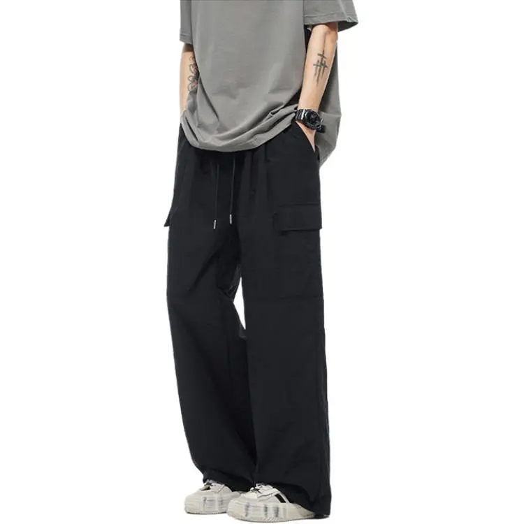 VERAF CA Casual Pants Unisex Solid Color-4