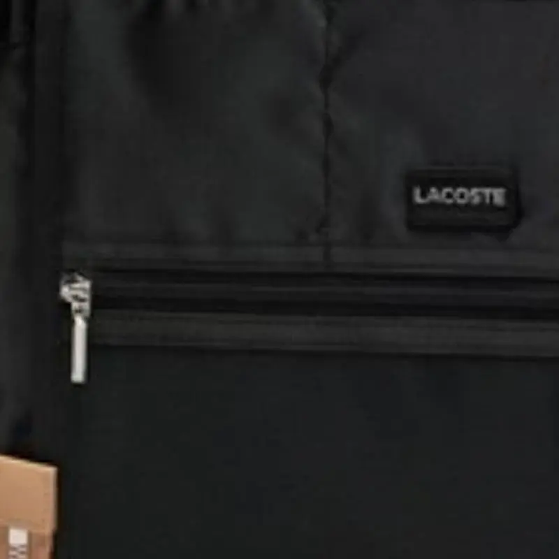 LACOSTE Cotton Pencil Case Travel Storage Bag Women's White-3