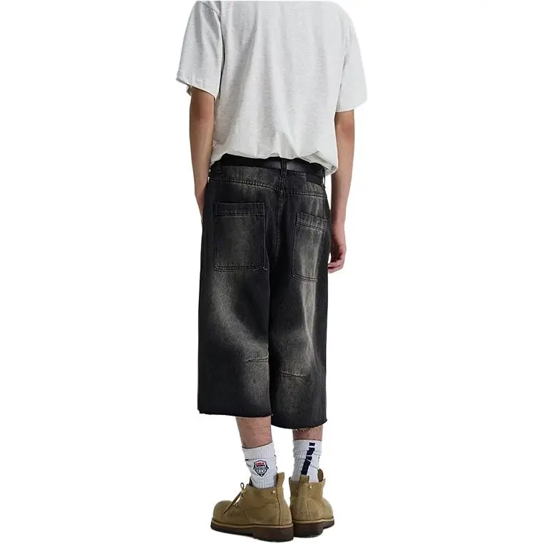 Universal Templates Denim Shorts Unisex Black-3