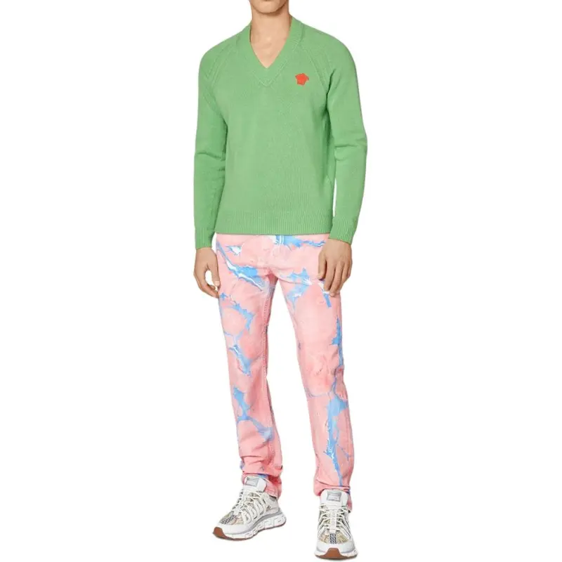 FANSIZHE VERSACE SS22 Cashmere Sweater Men's Green-1