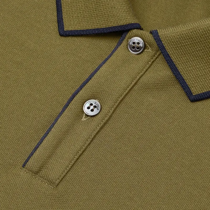 Loro Piana SS25 Polo Shirt Men's Dark Green-6