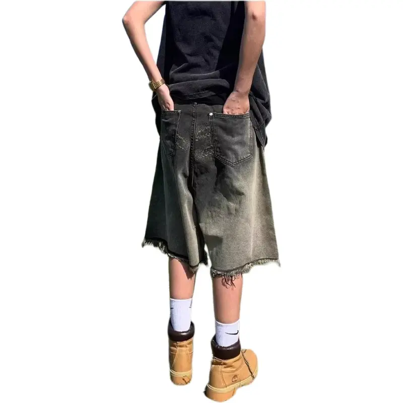 KVIV Denim Shorts Men Black -3