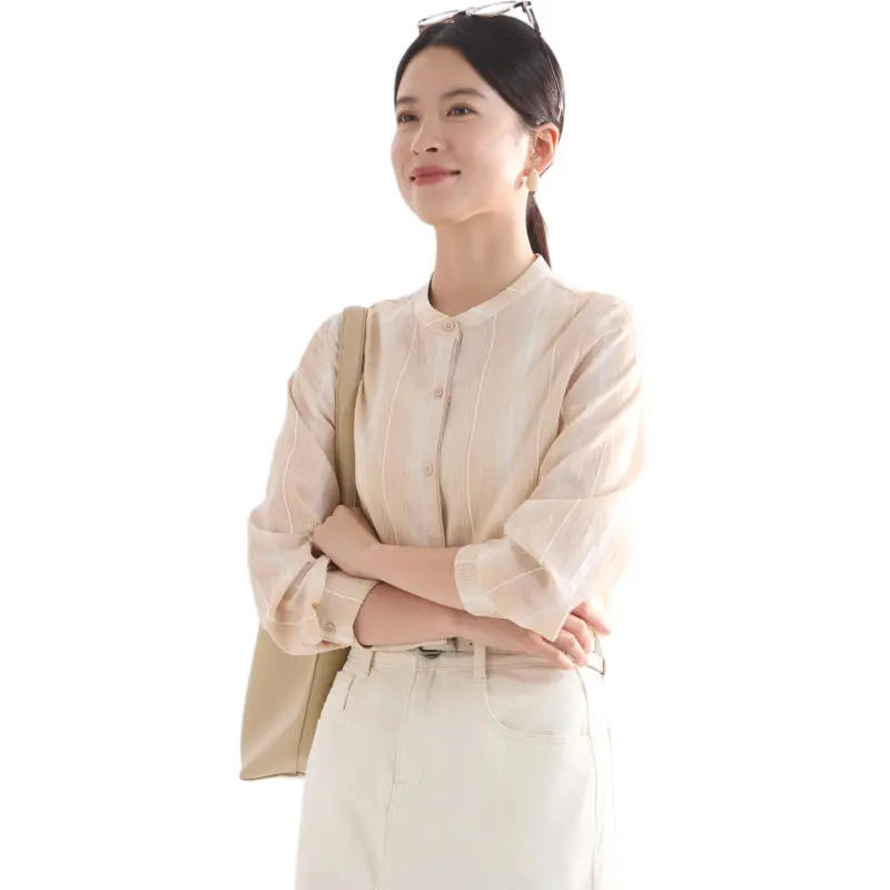 IHIMI Shirt Women's Light Orange-2