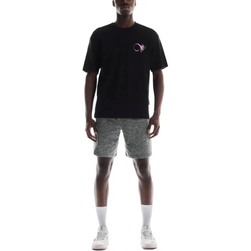 On T Shirt Men's Black/Raspberry Red-1