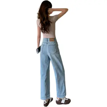 Flowers In Water Jeans Women's Light Blue
