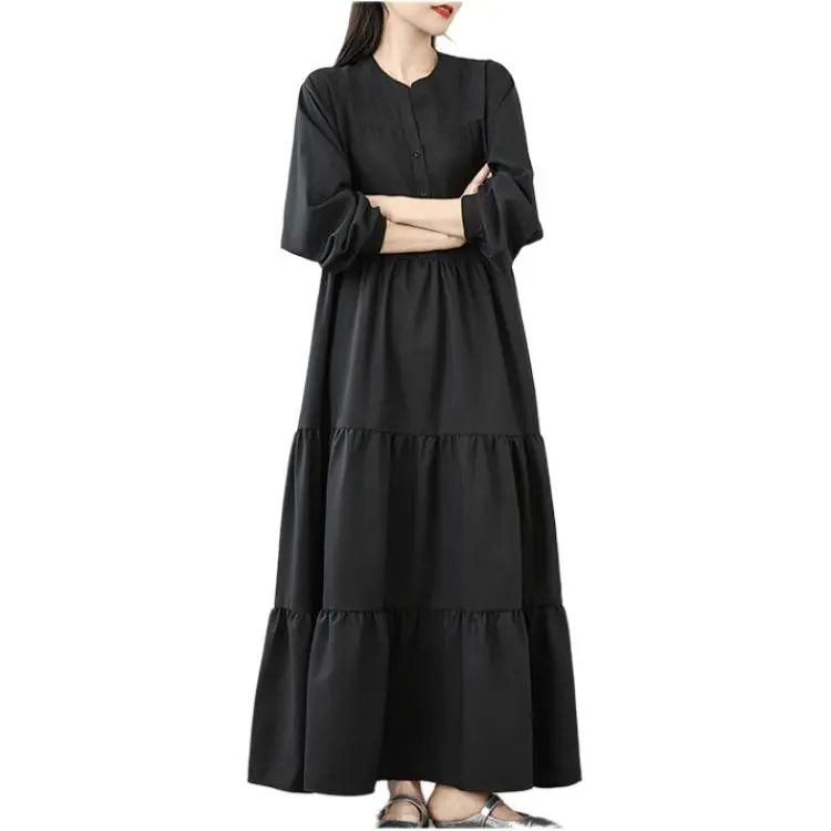 KAISER Long Sleeved Dress Women's Black-3