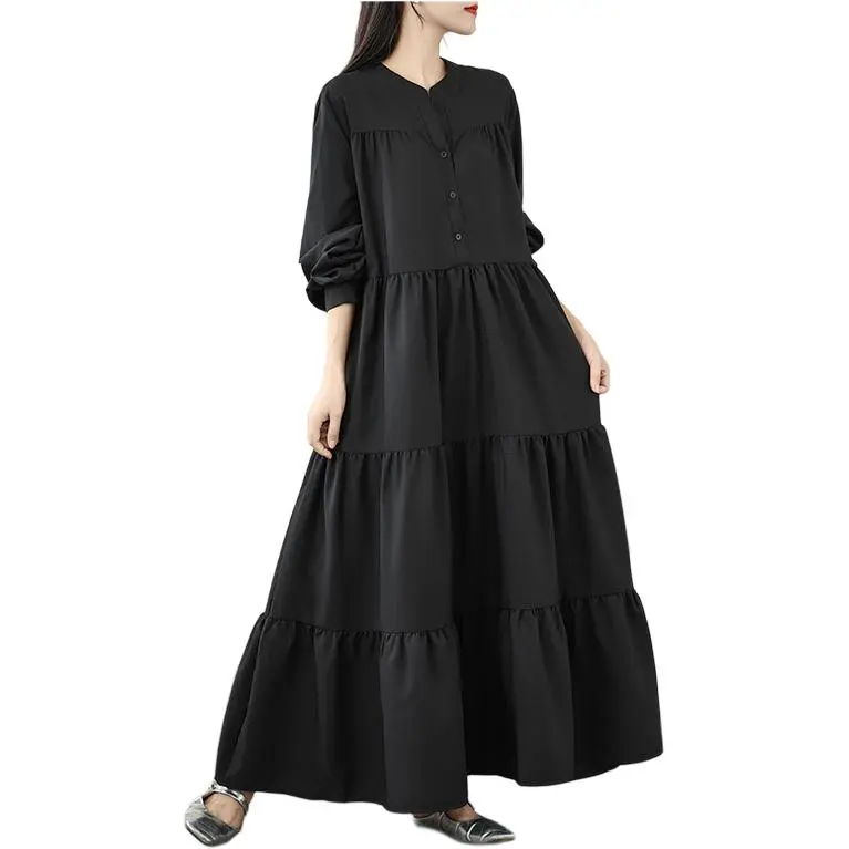 KAISER Long Sleeved Dress Women's Black-2