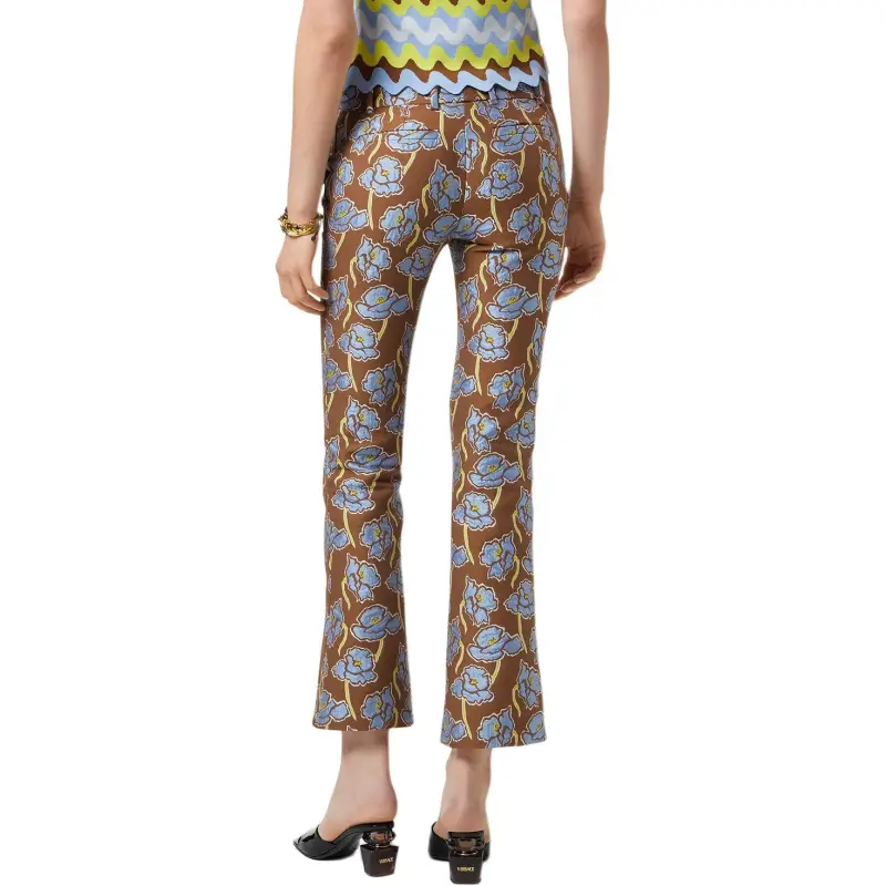 VERSACE Poppies Jacquard Flared Trousers-2