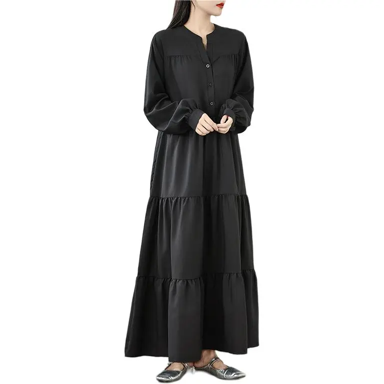 KAISER Long Sleeved Dress Women's Black-5
