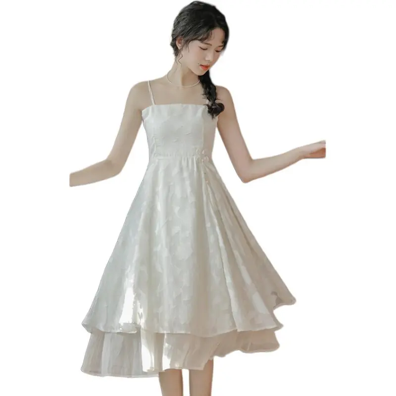 Dior Beauty Two Piece Skirt Sets Women's Top+Slip Dress-3