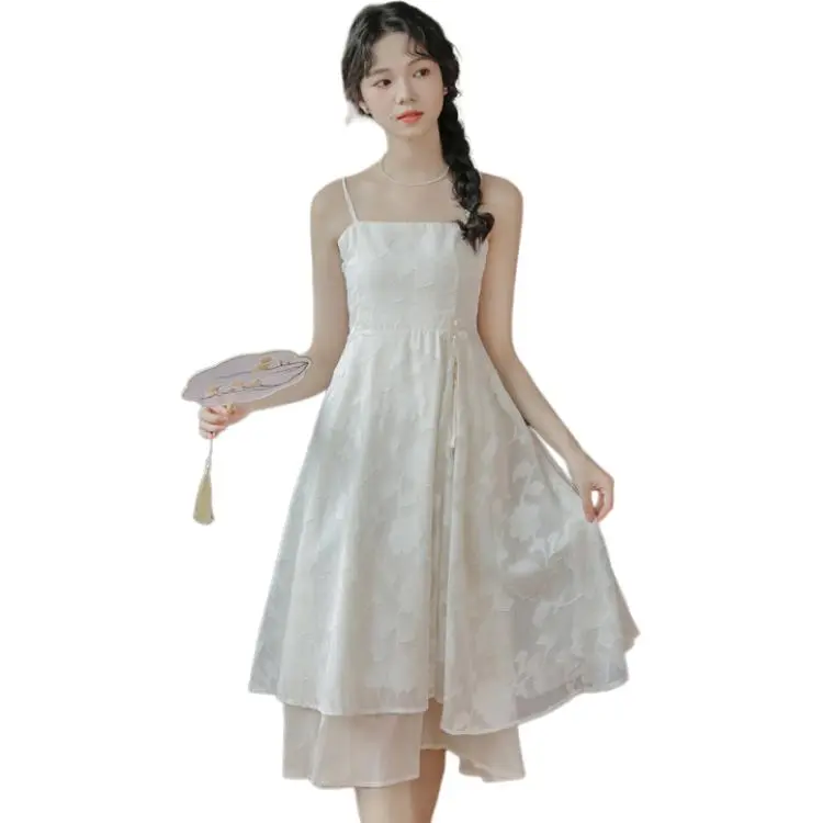 Dior Beauty Two Piece Skirt Sets Women's Top+Slip Dress-2